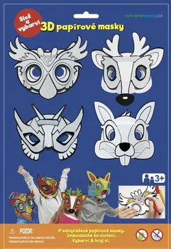 Karnevalová maska Smt Creatoys 3D karnevalové masky sova/jelen/králíček/superhrdina