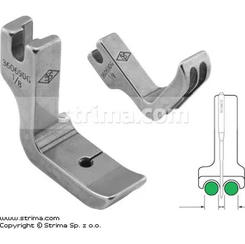 Texi Patka pro všívání kedru pro šicí stroje, oboustranná 3.2mm P69D1/8 [36069DG 1/8]