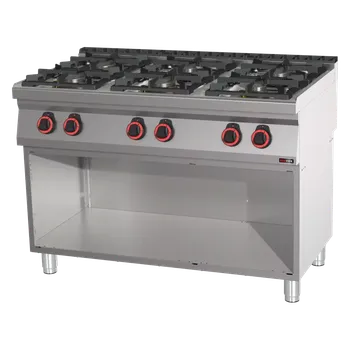 Sporák Sporák plynový 6x hořák s podestavbou | REDFOX - SP 70/120 G