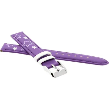 Řemínek na hodinky Koženkový řemínek JVD RJ7117.8 14mm, fialový, dětský