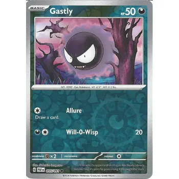 Společenská hra Pokémon karta Gastly 055/091 Reverse Holo - Paldean Fates