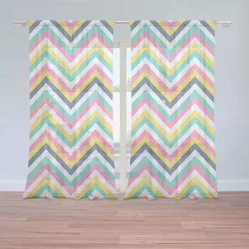 Záclona Záclony Duhové klikyháky: 2 ks - 150x250 cm - Sablio