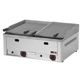 Lávový gril plynový dvojitý 2x 31x48 stolní | REDFOX - GL 60 GS