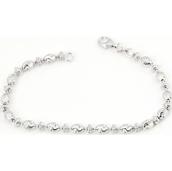 Náramek Dámský stříbrný náramek s válečky 73673F 20 cm
