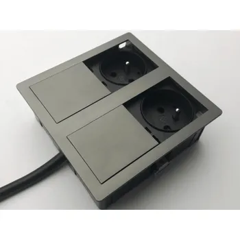 Elektrická zásuvka Asa Elektrická zásuvka VersaHit 2 x 230V FRENCH / Cínová