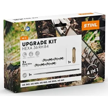 Upgrade Kit 5 STIHL HEXA 36RH84, 63cm, pro MS 362 - MS 661 (31320074703) (Tuning sada pro pily STIHL Upgrade Kit Hexa 5 pro řetězové pily STIHL MS 362, STIHL MS 400, STIHL MS 462, STIHL MS 500i, STIHL MS 661. Obsahuje 2 řetězy STIHL Rapid Hexa 36 RH 84)
