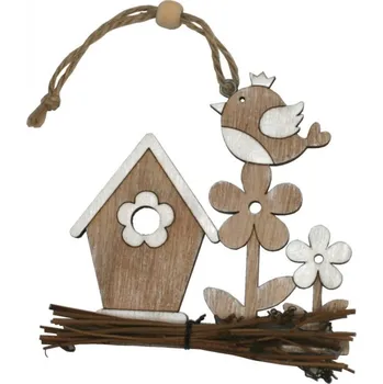 Domeček závěsný s ptáčkem 4000148