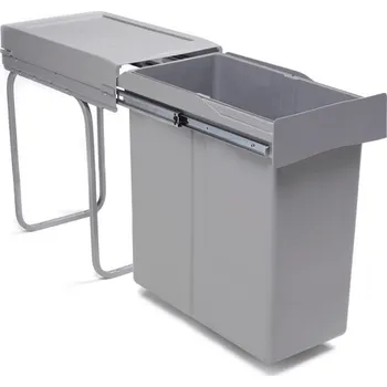 Odpadkový koš Gollinucci Výsuvný odpadkový koš LINEA 300 mm - 1x40 l / Šedý