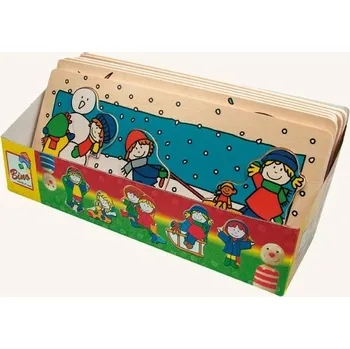 Puzzle Bino Puzzle jarní nebo zimní období Puzzle zimní období
