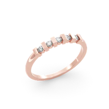 Prsten SOLUNA Poutavý zlatý prsten se zirkonem LUMINEUX růžové zlato VELIKOST: 53 - 16,9 mm