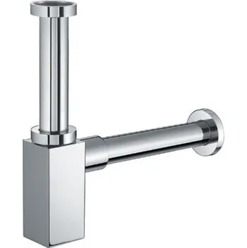 Sifon Sapho Umyvadlový sifon 5/4", odpad 32mm, hranatý, chrom