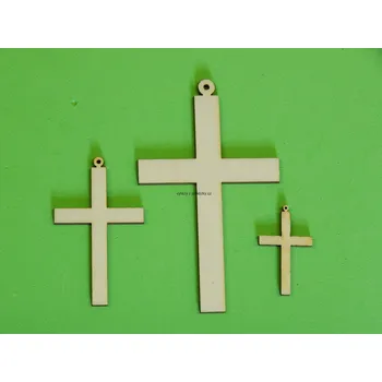 Překližka Výřez z překližky, O37/2, KLASICKÝ KŘÍŽ-střední, 3x5cm, 1ks