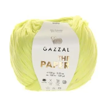 Příze Gazzal The Paper 3950 - zelenožlutá