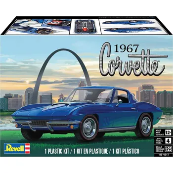 Plastikový model Revell Plastic ModelKit MONOGRAM auto 4517 - 1967 Corvette Sting Ray Sport Coupe 2N1 (1:25)