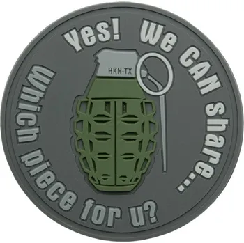 Nášivka Nášivka Helikontex "WE CAN SHARE" Grenade Patch šedá