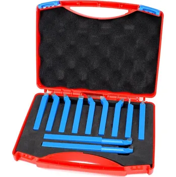 Pracovní nůž Soustružnické nože 10mm s SK plátky , sada 11 ks v kufru