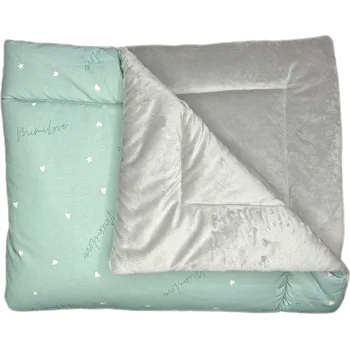 přikrývka Mimilove Přikrývka nejen pro miminka Velvet Aqua Basic