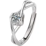 Majya Stříbrný nastavitelný prsten AFRODITA s kamínkem Ag/; ≤1,70 g 10341