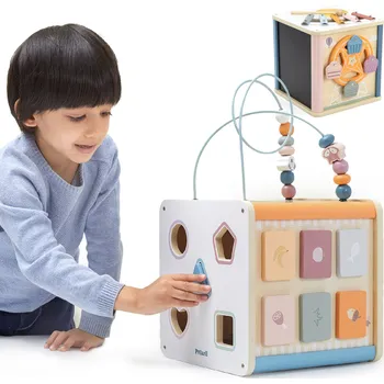 Dřevěná hračka VIGA Vzdělávací kostka VIGA PolarB 8v1 s aktivitami