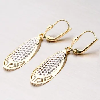 Náušnice Dámské náušnice žluté zlato 585 visací 42-3179