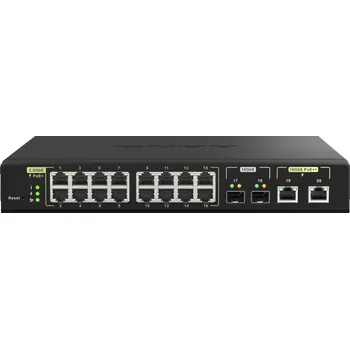 Switch QNAP řízený switch QSW-M2116P-2T2S (16x 2,5GbE PoE+ RJ45 / 2x 10GbE RJ45 PoE++ / 2x 10GbE SFP+) QSW-M2116P-2T2S