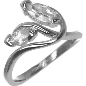 Prsten Argento 71058 Stříbrný prsten - čiré zirkony ve tvaru zrnka | Velikost prstenu: 55mm