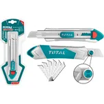 Total TG5121806 nůž ulamovací kovový s kovovou výztuhou, 18mm, Auto-lock, 6ks náhradních břitů, industrial