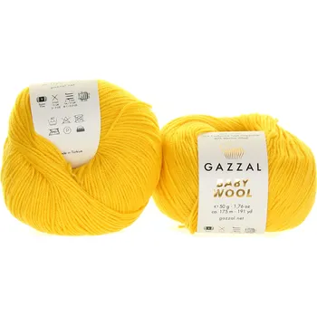 Příze Gazzal Baby Wool 812 žlutá