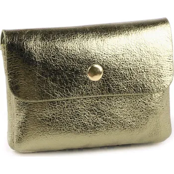 Peněženka metalická 8x11 cm, barva 3 zelená