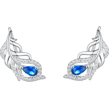 Náušnice Olivie Stříbrné náušnice PAVÍ PÍRKO 8345 Ag 925; ≤2,2 g.