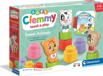 Hračka pro nejmenší Clementoni Soft Clemmy Hrací sada s knížkou roztomilá zvířátka