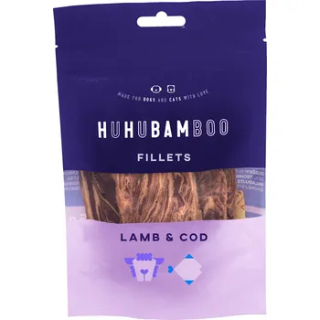 Pamlsek pro psa Huhubamboo jehněčí filety 75g