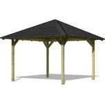 zahradní altán KARIBU CORDOBA 68820 vč. černého střešního šindele LG1938