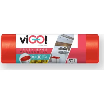 Pytle na odpadky Pytle odpadkové LDPE červené 60l / 10 ks 60x80cm