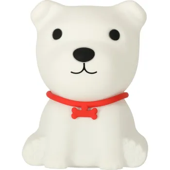 Dětské svítidlo Bílý pejsek silikonové noční světlo 1xLED 1,5W