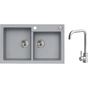 Granitový dřez Alveus SET ALVEUS ROCK 90 - 81+ BATERIE ANGEL CHROM + 5 % sleva v košíku s kódem SLEVA5