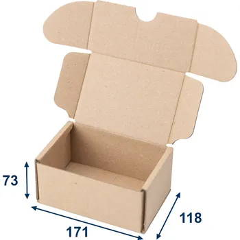 Krabice na pečivo Eobaly.cz Minikrabice/krabička 165x115x70 3VVL hnědá 50 ks