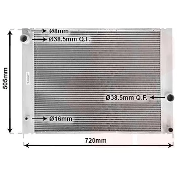 Motor automobilu Chladič, chlazení motoru VAN WEZEL 06002236