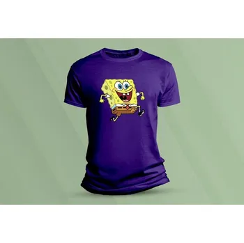 Dětské bavlněné tričko SpongeBob 4. velikost 152 (12-13 let) Purpurová