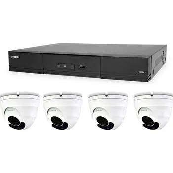 IP kamera Kamerový set 1x AVTECH NVR AVH2109AX a 4x 5MPX IP Dome kamera AVTECH DGM5406ASE + 4x Kabel UTP 1x RJ45 - 1x RJ45 Cat5e 15m!