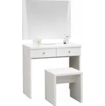 Toaletní stolek OMEGA se zrcadlem a taburetem Dekor: Jasan šedý