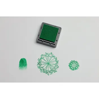 Razítková poduška Razítkovací polštářek - tmavě zelený