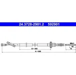Tažné lanko, ovládání spojky ATE 24.3728-2901.2