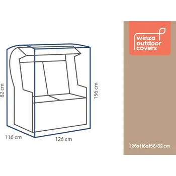 Zahradní pohovka Obal na plážové křeslo 126x116x156/135 cm Winza