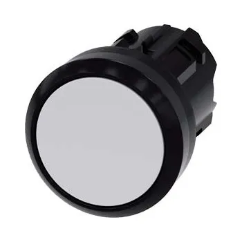 Stykač SIEMENS Tlačítko, 22 mm, kulaté, plast, bílé, knoflík stiskací 3SU1000-0AB60-0AA0