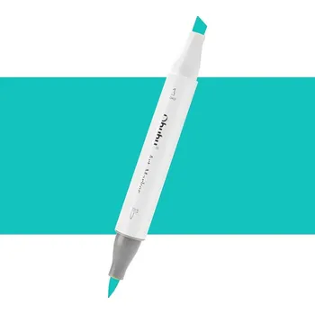 Lihová fixa OHUHU oboustranná Brush & Chisel, PB10 Turquoise Green Light