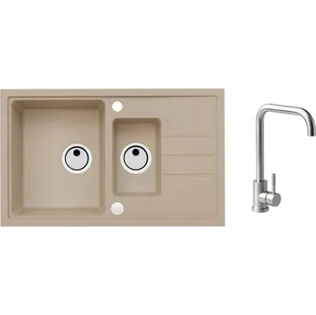 Granitový dřez Alveus SET Intermezzo 70/55 + BATERIE ANGEL + 5 % sleva v košíku s kódem SLEVA5