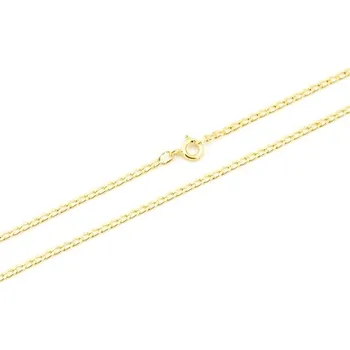 Řetízek Pánský zlacený stříbrný řetízek pancr 55 cm STRR0494F