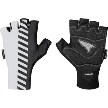 Cyklistické rukavice Force LINE bílo-černé cyklorukavice bez zapínání L