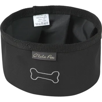 Miska pro psa Olala Pets Cestovní miska 20 cm,. černá
